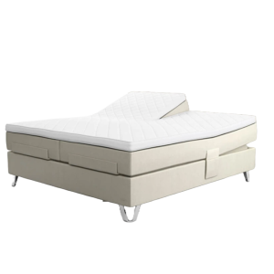 Jensen Beds Ambassadør Aqtive II - Seamless Elevationsseng - Beige Velour 366