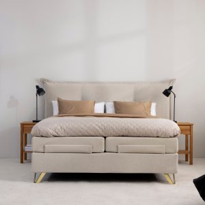 Jensen Beds Ambassadør Aqtive II - Elevationsseng - Beige Velour 366 - Inspiration