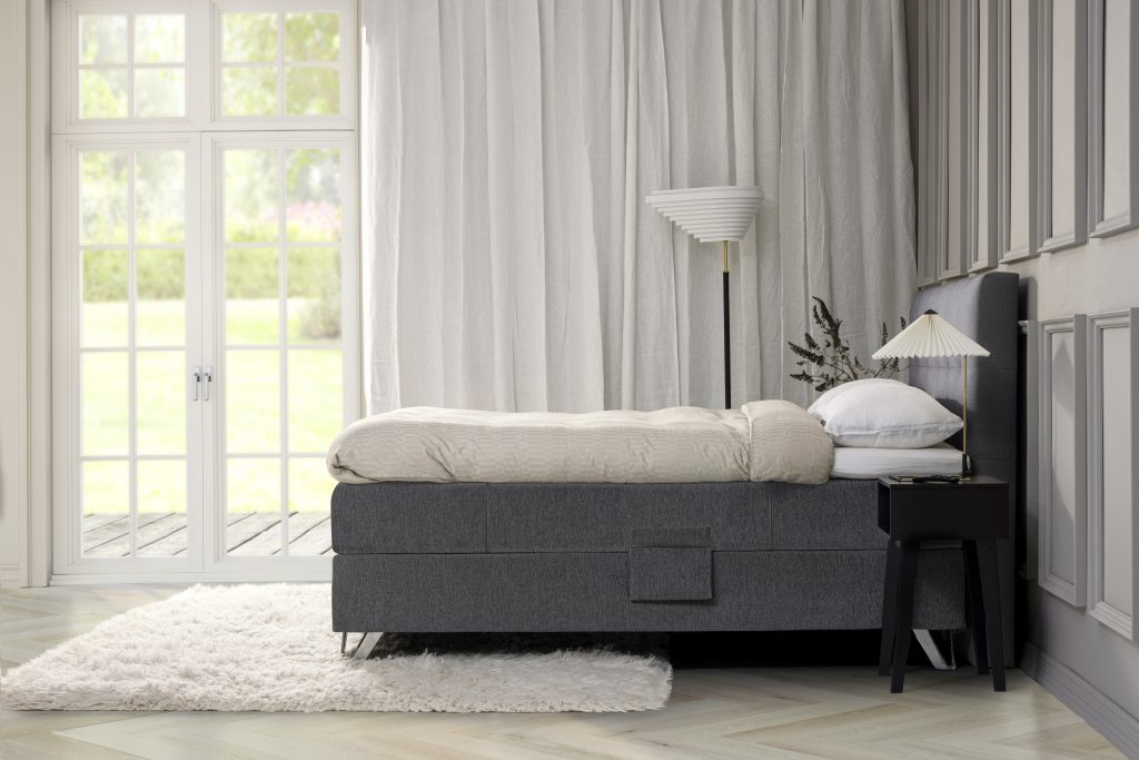 Jensen Beds Prestige Aqtive II Elevationsseng - Dark Grey 426 - Side