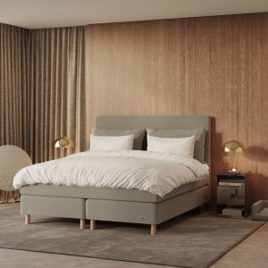 Carpe Diem Beds Kornö Kontinentalseng - Wool Light Grey - Lifestyle